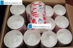 KIRMIZI PUANTİYELİ KARTON KÂSE 200 CC '8 Lİ - 3
