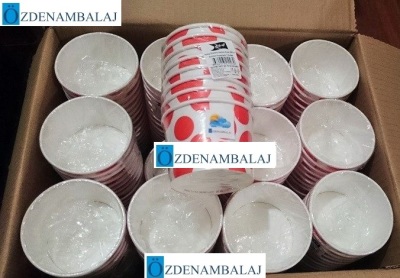 KIRMIZI PUANTİYELİ KARTON KÂSE 200 CC '8 Lİ - 4