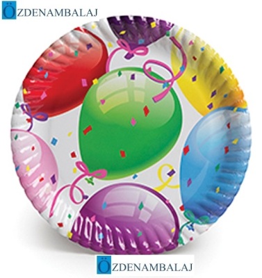 ROLL-UP RENGÂRENK BALONLU KARTON TABAK ( 23 CM 8'Lİ ) - 1