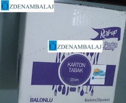 ROLL-UP RENGÂRENK BALONLU KARTON TABAK ( 23 CM 8'Lİ ) - 4