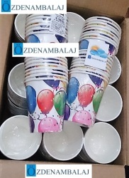  PARTY DREAMS KARTON BARDAK RENGÂRENK BALONLU 8'Lİ - 5