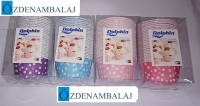 DOLPHİN KÂĞIT MÜFFİN KEK KAPSÜLÜ PVC KARIŞIK RENK 25'Lİ 24 PAKET - 1