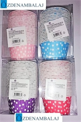 DOLPHİN KÂĞIT MÜFFİN KEK KAPSÜLÜ PVC KARIŞIK RENK 25'Lİ 24 PAKET - 3