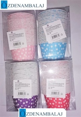 DOLPHİN KÂĞIT MÜFFİN KEK KAPSÜLÜ PVC KARIŞIK RENK 25'Lİ 24 PAKET - 4