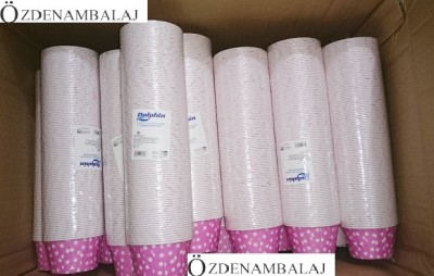 KÂĞIT MÜFFİN KEK KAPSÜLÜ PEMBE PUANTİYELİ 100'LÜ 36 PAKET - 5