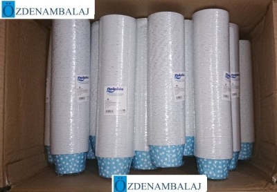 KÂĞIT MÜFFİN KEK KAPSÜLÜ AÇIK MAVİ PUANTİYELİ 100'LÜ 36 PAKET - 3