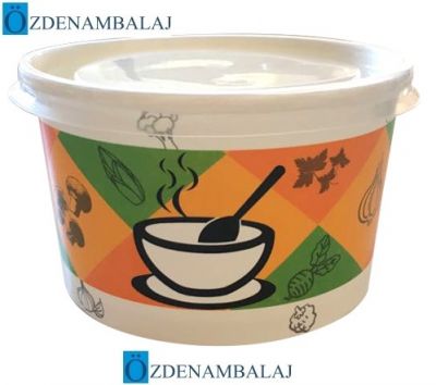 16 OZ KAPAKLI KARTON ÇORBA KÂSESİ 25'Lİ - 1