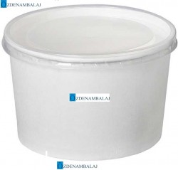 16 OZ KAPAKLI KARTON ÇORBA KÂSESİ BASKISIZ​ 25'Lİ - 2