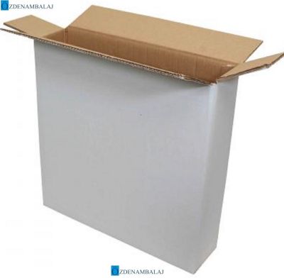 49*11,5*49 CM ÇİFT OLUKLU BEYAZ KOLİ - 1