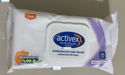 ACTİVEX ANTİBAKTERİYEL ISLAK HAVLU HASSAS 56’LI 12’Lİ KOLİ ( KAPAKLI ) - 5