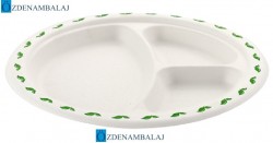 BASKILI 3 GÖZLÜ EKOLOJİK TABAK 26 CM 50'Lİ - 1