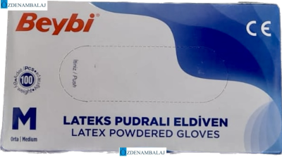 BEYBİ LATEKS PUDRALI MUAYENE ELDİVENİ ( M ) MEDİUM - 1