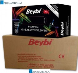 BEYBİ NİTRİL ELDİVEN PUDRASIZ SİYAH (L) - 2