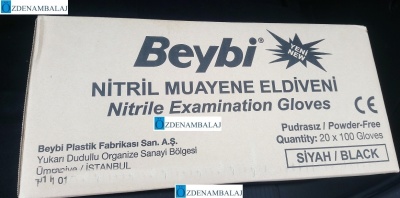 BEYBİ NİTRİL ELDİVEN PUDRASIZ SİYAH (M) - 4