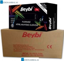 BEYBİ NİTRİL ELDİVEN PUDRASIZ SİYAH (S ) - 2
