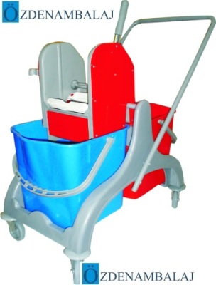 ÇİFT KOVALI TEMİZLİK SETİ PLASTİK KASA PLASTİK PRES - 1