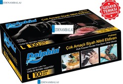 DOLPHİN ÇOK AMAÇLI SİYAH NİTRİL ELDİVEN (L) (Gıdaya Uygun) - 5