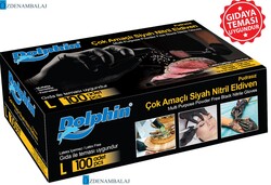 DOLPHİN ÇOK AMAÇLI SİYAH NİTRİL ELDİVEN (L) (Gıdaya Uygun) - 3