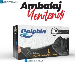 ​DOLPHİN ÇOK AMAÇLI SİYAH NİTRİL ELDİVEN (L)  (Gıdaya Uygun)