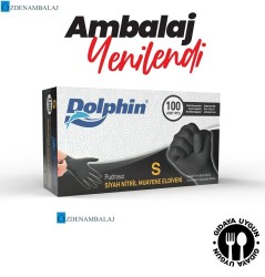 ​DOLPHİN ÇOK AMAÇLI SİYAH NİTRİL ELDİVEN (S)  (Gıdaya Uygun)