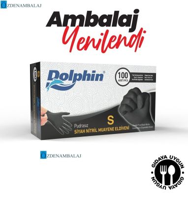 DOLPHİN ÇOK AMAÇLI SİYAH NİTRİL ELDİVEN (S) (Gıdaya Uygun) - 1