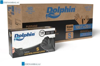 DOLPHİN ÇOK AMAÇLI SİYAH NİTRİL ELDİVEN (S) (Gıdaya Uygun) - 2