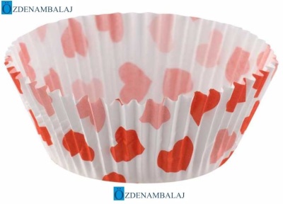 MUFFİN KEK KAPSÜLÜ KIRMIZI PUANTİYELİ 6*12 = 72 PAKET - 1