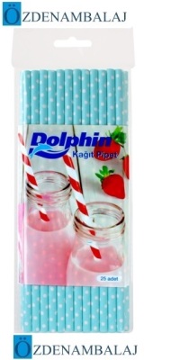 DOLPHİN KAĞIT PİPET AÇIK MAVİ PUANTİYELİ - 1