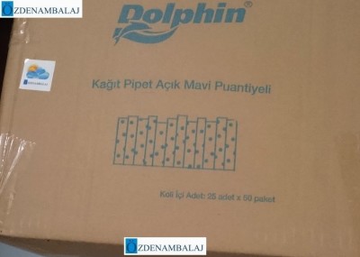 DOLPHİN KAĞIT PİPET AÇIK MAVİ PUANTİYELİ - 3
