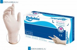 DOLPHİN PUDRALI MAVİ LÂTEKS ELDİVEN ( L ) - 2
