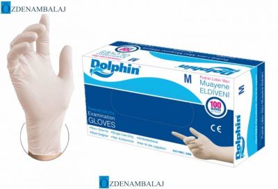 DOLPHİN PUDRALI MAVİ LÂTEKS ELDİVEN ( M ) - 2