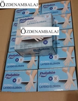 DOLPHİN LATEKS MUAYENE ELDİVENİ PUDRALI 50 Lİ ( M ) - 3