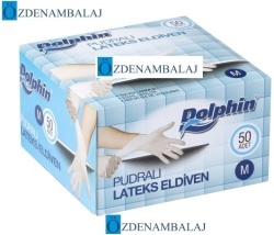 DOLPHİN LATEKS MUAYENE ELDİVENİ PUDRALI 50 Lİ ( M ) - 2