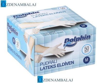 DOLPHİN LATEKS MUAYENE ELDİVENİ PUDRALI 50 Lİ ( M ) - 1