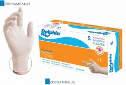 DOLPHİN LÂTEKS MUAYENE ELDİVENİ PUDRASIZ ( S ) - 2