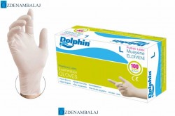 DOLPHİN LATEX MUAYENE ELDİVENİ PUDRALI ( L ) - 2
