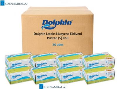DOLPHİN LATEX MUAYENE ELDİVENİ PUDRALI ( S ) - 1