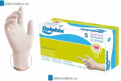 DOLPHİN LATEX MUAYENE ELDİVENİ PUDRALI ( S ) - 2