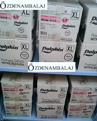 DOLPHİN SİYAH NİTRİL ELDİVEN PUDRASIZ EKSTRA KALIN (XL ) - 4