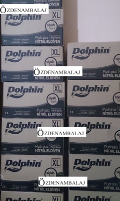 DOLPHİN SİYAH NİTRİL ELDİVEN PUDRASIZ EKSTRA KALIN (XL ) - 3