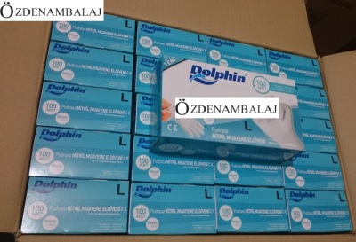 DOLPHİN NİTRİL MUAYENE ELDİVENİ PUDRASIZ BEYAZ ( L ) - 3