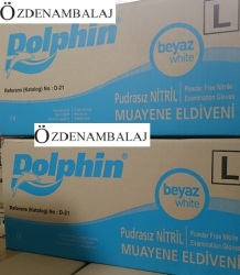 DOLPHİN NİTRİL MUAYENE ELDİVENİ PUDRASIZ BEYAZ ( L ) - 5