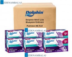 DOLPHİN NİTRİL MUAYENE ELDİVENİ PUDRASIZ LİLA ( M ) - 3