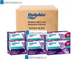 DOLPHİN NİTRİL MUAYENE ELDİVENİ PUDRASIZ LİLA ( S ) - 3