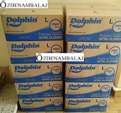 DOLPHİN MAVİ NİTRİL ELDİVEN PUDRASIZ ( L ) - 5
