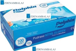 DOLPHİN MAVİ NİTRİL ELDİVEN PUDRASIZ ( L ) - 2