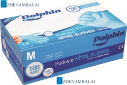 DOLPHİN MAVİ NİTRİL ELDİVEN PUDRASIZ ( M ) - 2