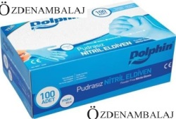 DOLPHİN MAVİ NİTRİL ELDİVEN PUDRASIZ ( S ) - 3