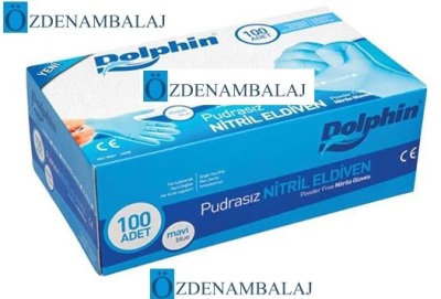DOLPHİN MAVİ NİTRİL ELDİVEN PUDRASIZ ( S ) - 2