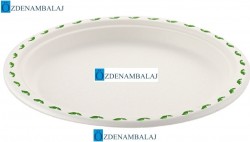 EKOLOJİK TABAK 22 CM BASKILI 50'Lİ - 2
